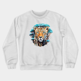 Panther Beast Animal World Predator Wild Nature Wilderness Crewneck Sweatshirt